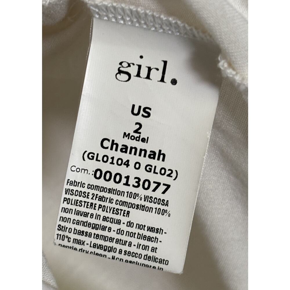 Band of Outsiders Challah Tank Girl. Size Medium 2 Cream Black White Scoop Neck - Picture 5 of 6